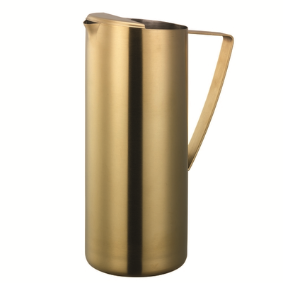 Service Ideas X7025BSVG 64.2 Oz. Vintage Gold Stainless Steel Metallic Elements Water Pitcher