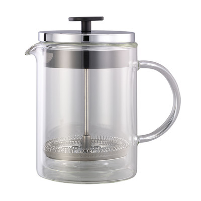 Service Ideas T499SR 20 Oz. Clear with Chrome Lid Spiral Screen French Coffee Press