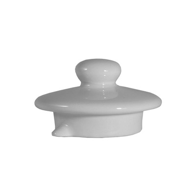 Service Ideas TPCELIDWH 2.25" W White Ceramic Teapot Replacement Lid
