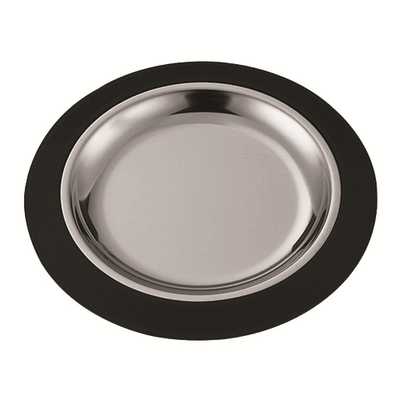 Service Ideas RT701BLC 9.5" W Stainless Steel Round Thermo-Plate Platter