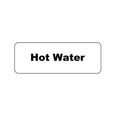 Service Ideas MT1HW Rectangular Magnetic "Hot Water" MagneTag