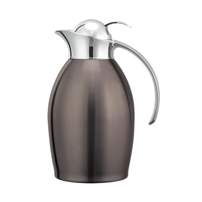 Service Ideas NIC10BSPBDT 1 L. Dark Tungsten Stainless Steel Nicollet Series Carafe