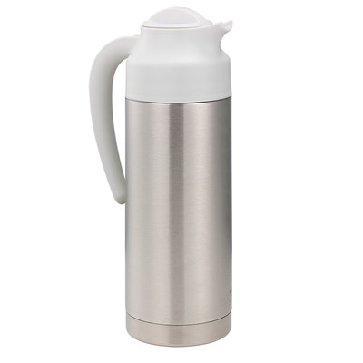 Service Ideas S2SN100WHT 33.8 Oz. Stainless Steel White SteelVac Vacuum Creamer