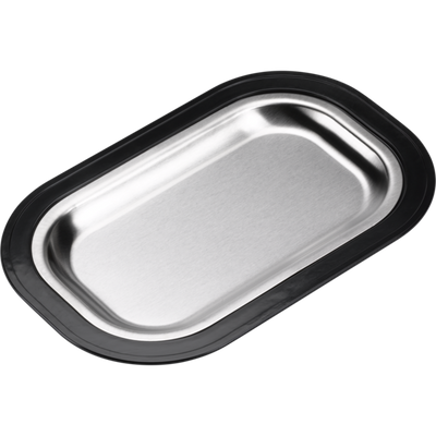 Service Ideas OT11BLC 12.5" W Stainless Steel Rectangular Thermo-Plate Platter
