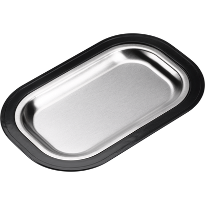 Service Ideas OT11BLC 12.5" W Stainless Steel Rectangular Thermo-Plate Platter