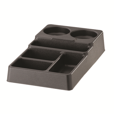 Service Ideas SC1090 8.5&quot; W Black Plastic Condiment Caddy