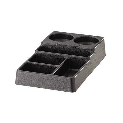 Service Ideas SC1090 8.5" W Black Plastic Condiment Caddy