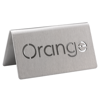 Service Ideas 1C-BF-ORANGE-MOD 1.5" H Metal "Orange" Beverage ID Tent