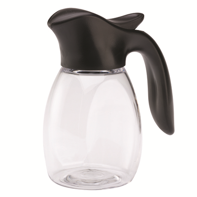 Service Ideas SR10BLC 10 Oz. Black Plastic Syrup Saver Rocker Syrup Dispenser