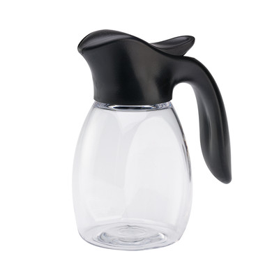 Service Ideas SR10BLC 10 Oz. Black Plastic Syrup Saver Rocker Syrup Dispenser