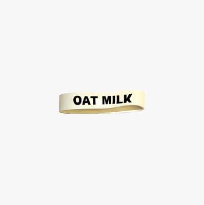 Service Ideas FBOATMILK 0.75" W White Rubber Flavorband Label