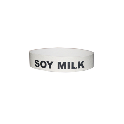 Service Ideas FBSOYMILK Non-Toxic Rubber "Soy Milk" Flavorband Label