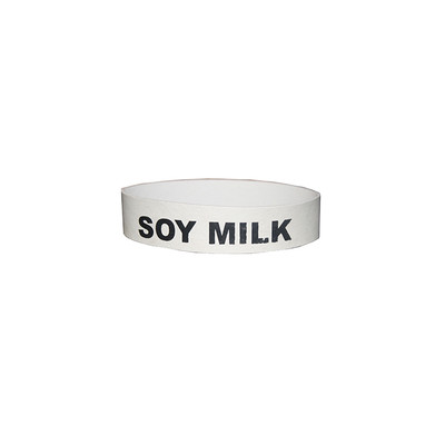 Service Ideas FBSOYMILK Non-Toxic Rubber "Soy Milk" Flavorband Label