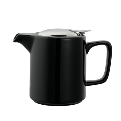 Service Ideas TPCW16BL 16 Oz. Black Ceramic Washington Teapot
