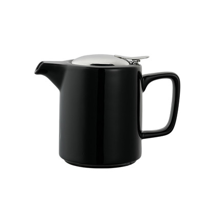 Service Ideas TPCW16BL 16 Oz. Black Ceramic Washington Teapot