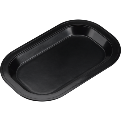 Service Ideas OT11BL 12.5" W Black Plastic Rectangular Thermo-Plate Platter Base Only