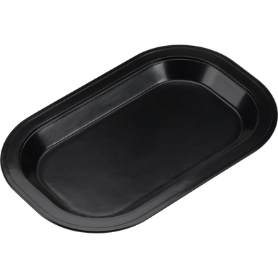 Service Ideas OT11BL 12.5" W Black Plastic Rectangular Thermo-Plate Platter Base Only