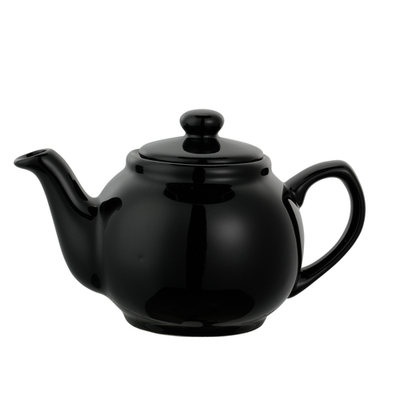Service Ideas TPCE16BL 16 Oz. Black Ceramic English Teapot