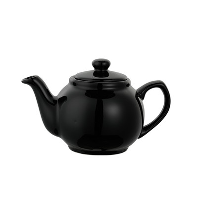 Service Ideas TPCE16BL 16 Oz. Black Ceramic English Teapot