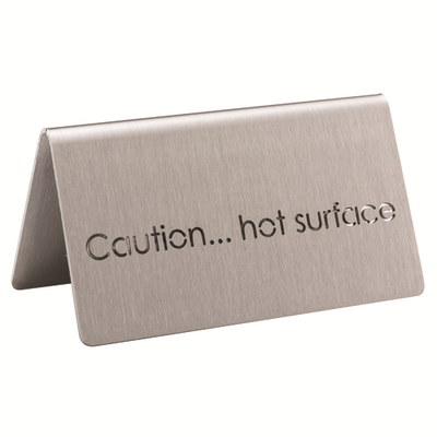 Service Ideas 1C-BF-CHS-MOD 3" W Stainless Steel Brushed Finish Printed Signs