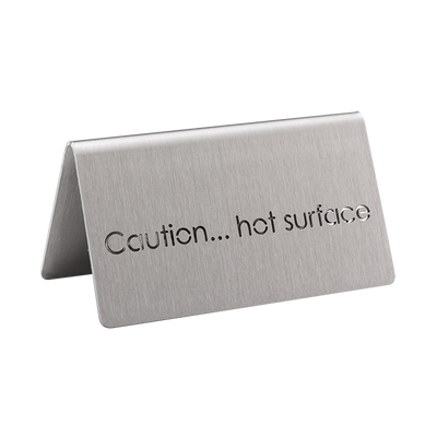 Service Ideas 1C-BF-CHS-MOD 3" W Stainless Steel Brushed Finish Printed Signs