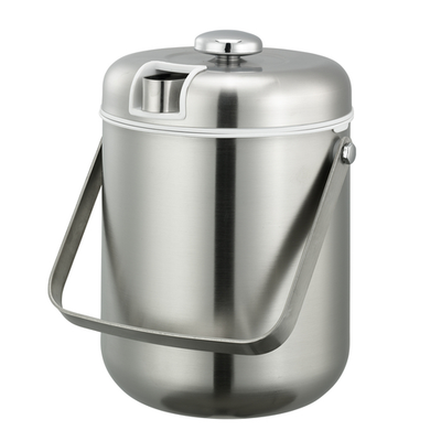 Service Ideas IBT15BS 1.5 L. Stainless Steel Double Wall Round Ice Bucket