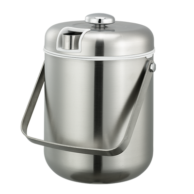Service Ideas IBT15BS 1.5 L. Stainless Steel Double Wall Round Ice Bucket