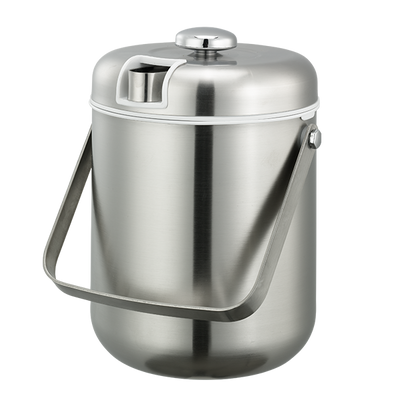 Service Ideas IBT15BS 1.5 L. Stainless Steel Double Wall Round Ice Bucket