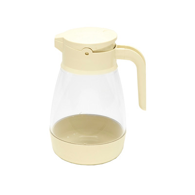 Service Ideas SY916AL 16 Oz. Almond Plastic Syrup Saver Syrup/Topping Dispenser