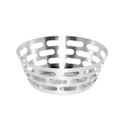 Service Ideas SB-75 6.5" Dia Round Metal Mod18 Steelworks Bread Basket
