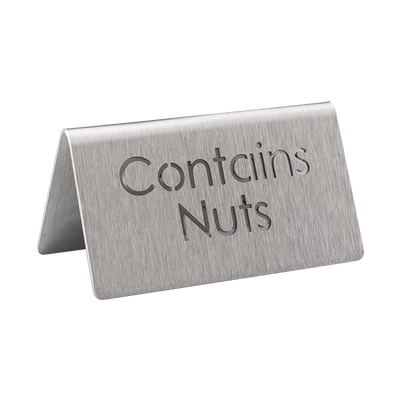 Service Ideas 1C-BF-NUTS-MOD 3" W Stainless Steel Brushed Finish Printed Signs