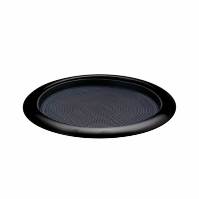 Service Ideas TR119RIBX 11" W Black Round Removable Insert Non-Slip Tray