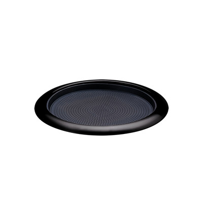 Service Ideas TR119RIBX 11" W Black Round Removable Insert Non-Slip Tray