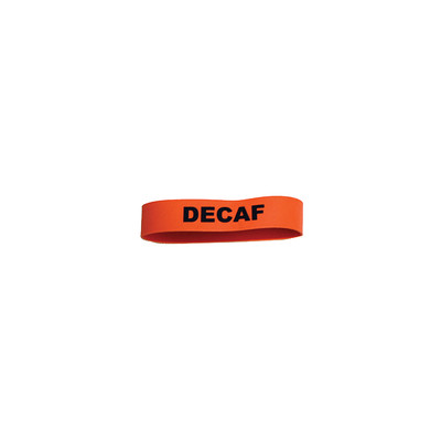 Service Ideas FBDECAF "Decaf" Non-Toxic Rubber Flavorband Label