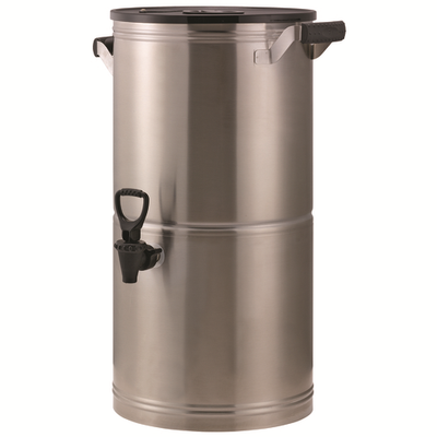 Service Ideas ITS5GPL 5 Gal. Stainless Steel 1 Valve Tower Round Tea Dispenser