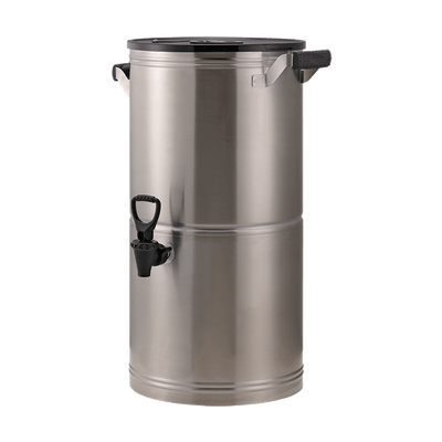 Service Ideas ITS5GPL 5 Gal. Stainless Steel 1 Valve Tower Round Tea Dispenser