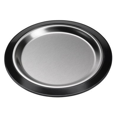 Service Ideas RT10BLC 12" W Stainless Steel Round Thermo-Plate Platter