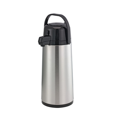 Service Ideas ECA19S 1.9 L. Stainless Steel Push Button Black Lid Eco-Air Airpot