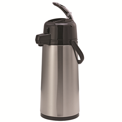 Service Ideas ECAL19S 1.9 L. Stainless Steel Lever Black Lid Eco-Air Airpot