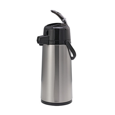 Service Ideas ECAL19S 1.9 L. Stainless Steel Lever Black Lid Eco-Air Airpot