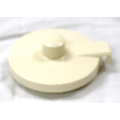 Service Ideas TPLAL 2.25" W Almond Plastic Teapot Replacement Lid for TS612