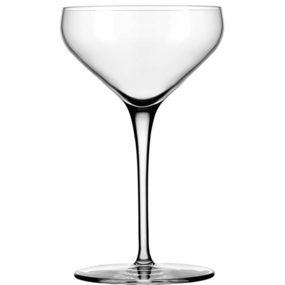 Libbey 9329 8 Oz. Coupe Seam-Free Stem Flat Foot ClearFire Glass Prism Cocktail Glass (12 Each Per Case)