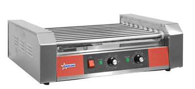 Omcan USA 44692 17.9" Long Stainless Steel Countertop Electric Hot Dog Roller Grill - 120 Volts 1170 Watts