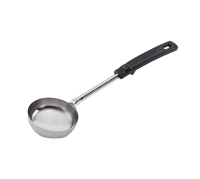 Vollrath 61174 5 Oz. Solid Stainless with Grip 'N Serv Black Plastic Handle Spoodle