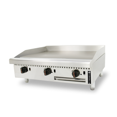 Venancio USA R72CT-72G-NG 72" W Stainless Steel Countertop Natural Gas Griddle - 150,000 BTU
