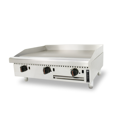 Venancio USA R72CT-72G-NG 72&quot; W Stainless Steel Countertop Natural Gas Griddle - 150,000 BTU