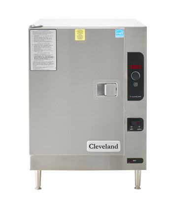 Cleveland 22CET6.1 21.63&quot; W Stainless Steel Countertop Electric SteamChef 6 Convection Steamer - 480 Volts