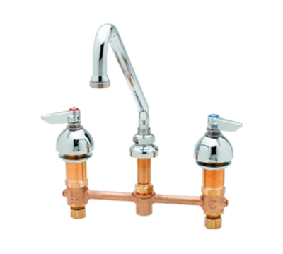 Advance Tabco K-133 8" Centers Chrome Plated 3 Hole Deck Mounted Faucet