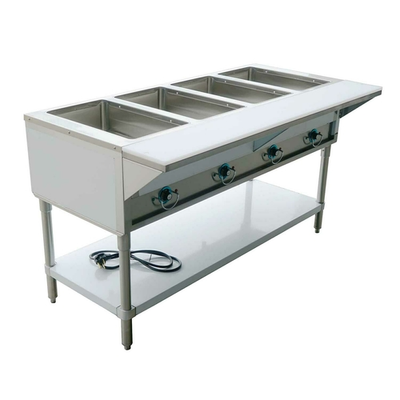 Copper Beech CBEST-4-S Stainless Steel 4 Wells Electric Hot Food Well Table
