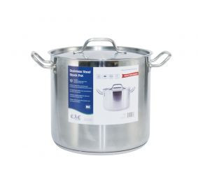 CAC China STKP-16 16 Qt. Stainless Steel Stock Pot with Lid (4 Set Per Case)